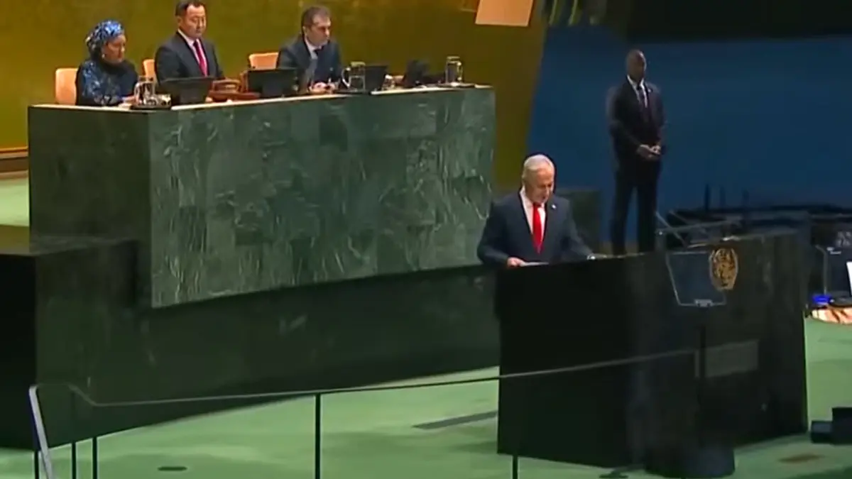 BM Genel Kurulu nda konuşma yapan İsrail Başbakanı Netanyahu ya şok tepki: Salonu terk ettiler 9