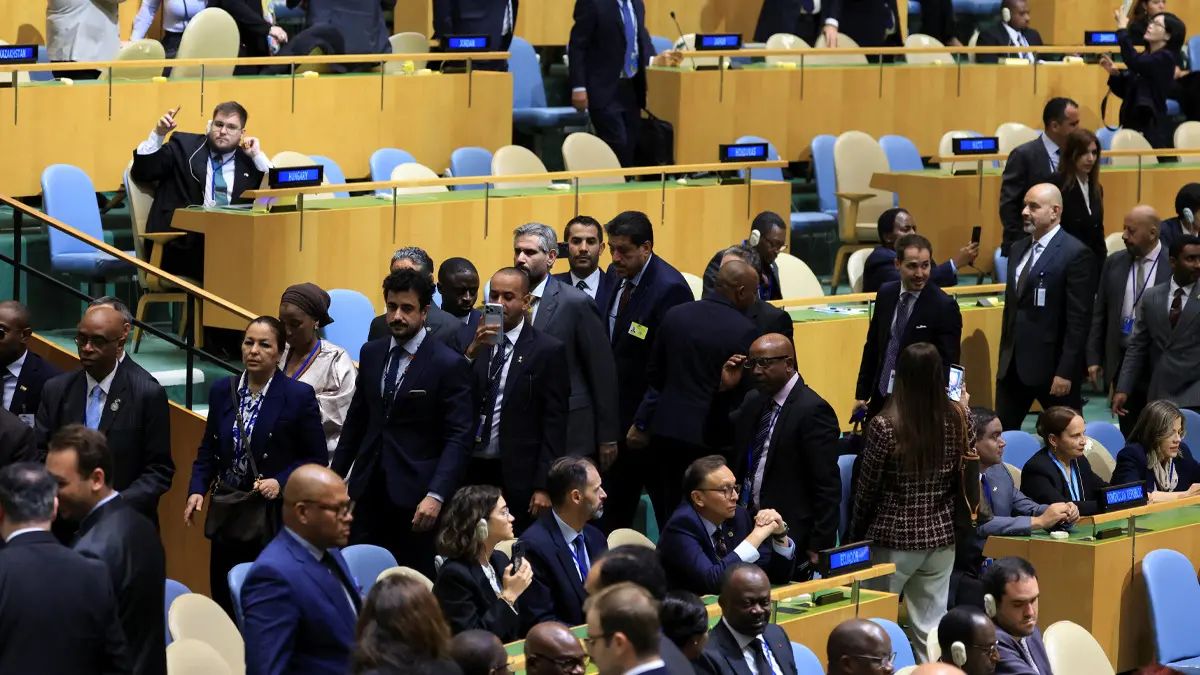 BM Genel Kurulu nda konuşma yapan İsrail Başbakanı Netanyahu ya şok tepki: Salonu terk ettiler 3