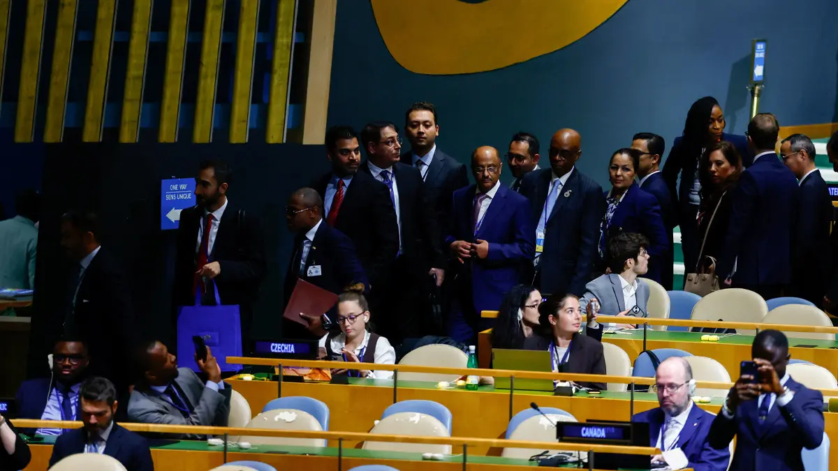 BM Genel Kurulu nda konuşma yapan İsrail Başbakanı Netanyahu ya şok tepki: Salonu terk ettiler 5