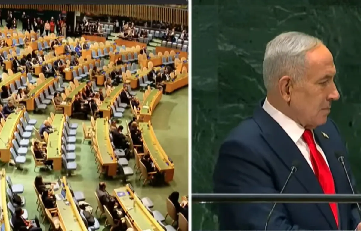 BM Genel Kurulu nda konuşma yapan İsrail Başbakanı Netanyahu ya şok tepki: Salonu terk ettiler 11