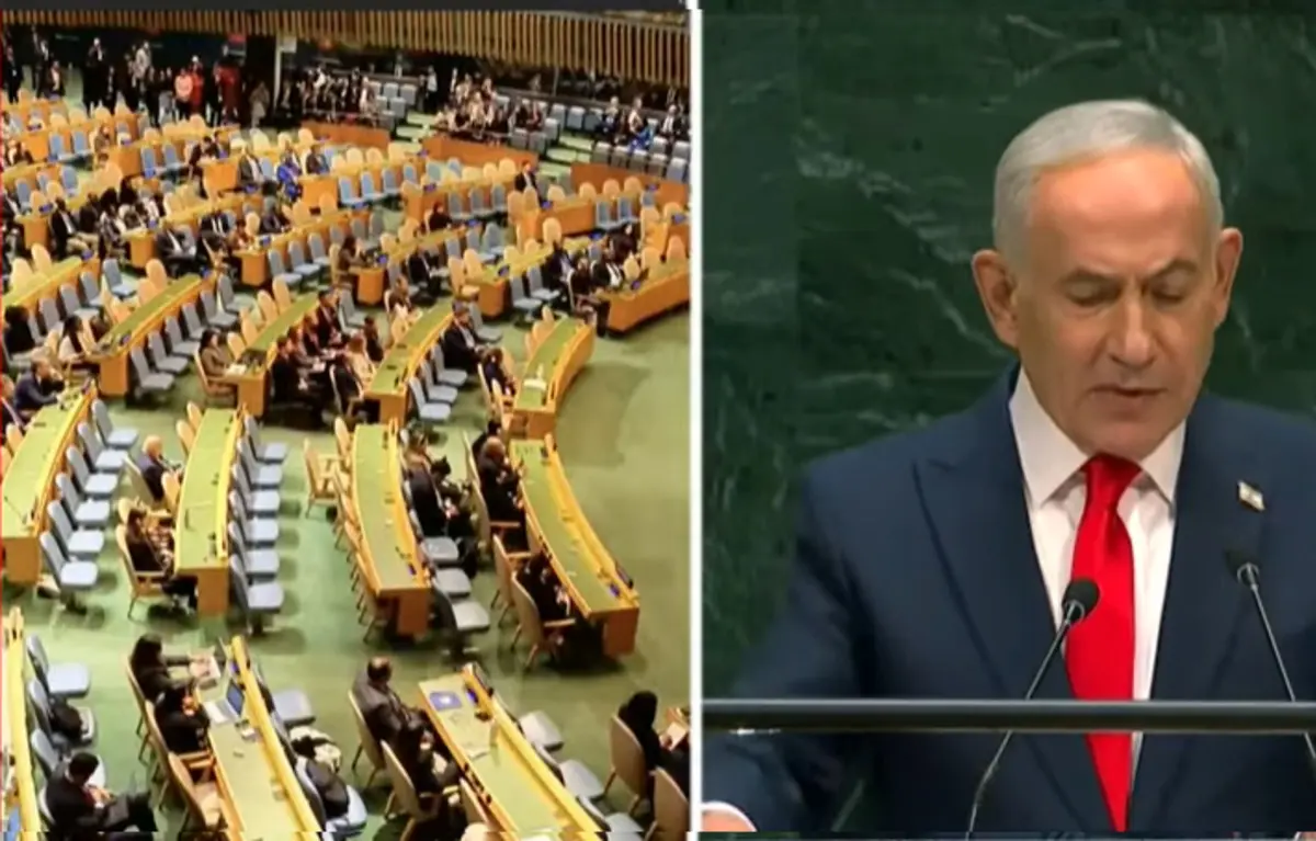 BM Genel Kurulu nda konuşma yapan İsrail Başbakanı Netanyahu ya şok tepki: Salonu terk ettiler 10