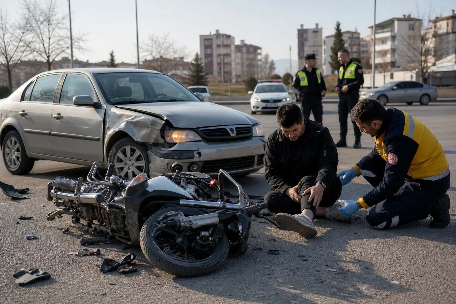Niğde’de Motosiklet Kazasında Yaralı Var