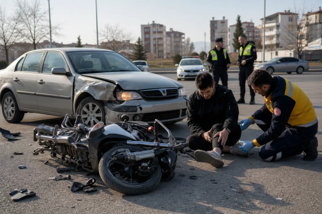 Niğde’de Motosiklet Kazasında Yaralı Var