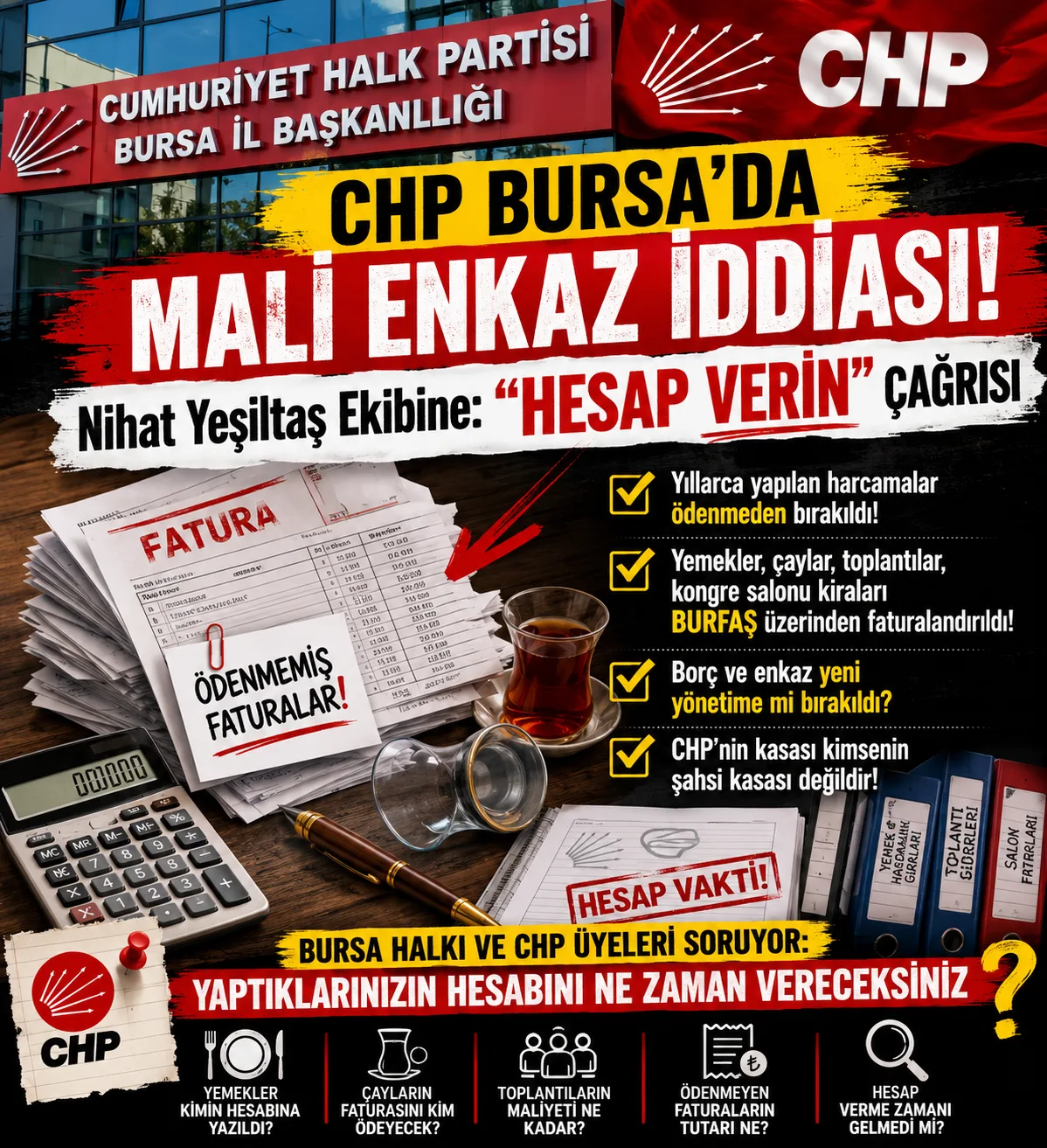 Nihat Yeşiltaş ve Ekibine Sert Çağrı: “Yaptığınız Harcamaların Hesabını Verin!”