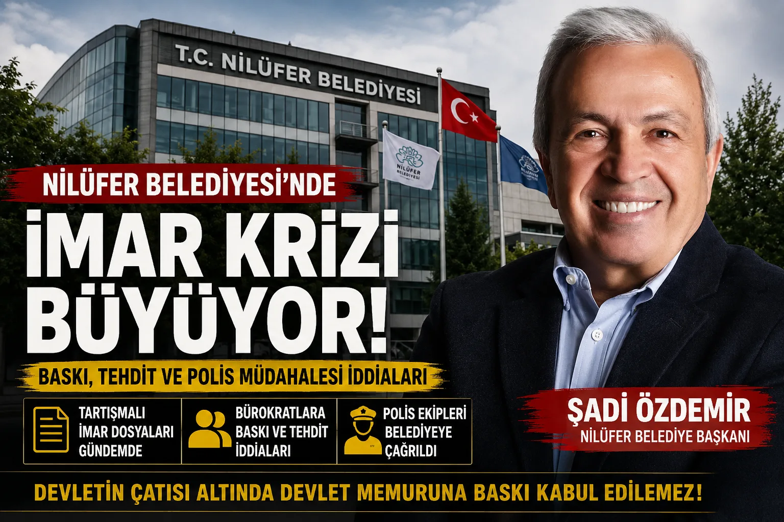 Nilüfer Belediyesi’nde imar krizi büyüyor: Bürokratlara baskı ve tehdit iddiaları gündemde