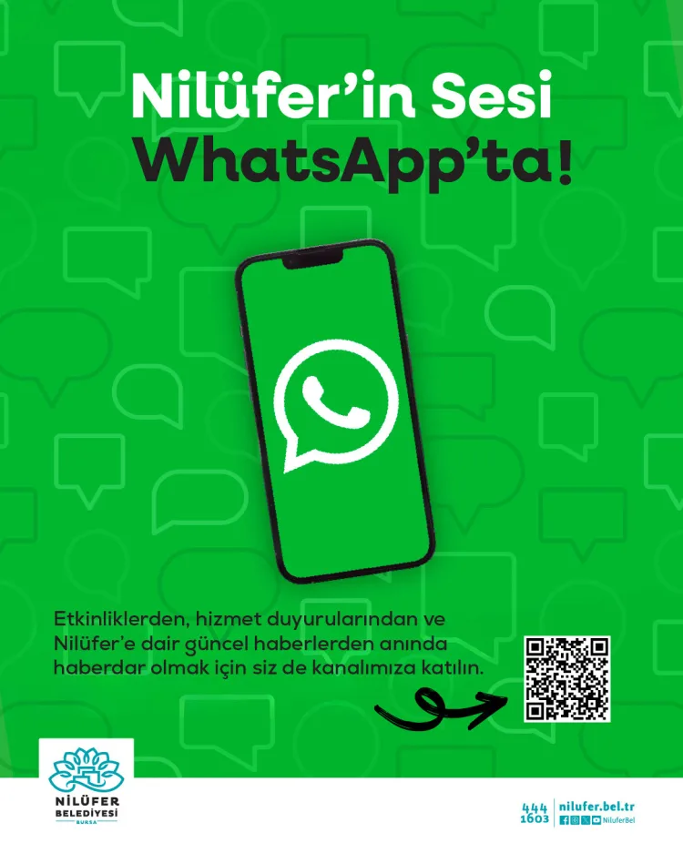 Nilüfer Belediyesi’nden WhatsApp ile Anlık Bilgi!