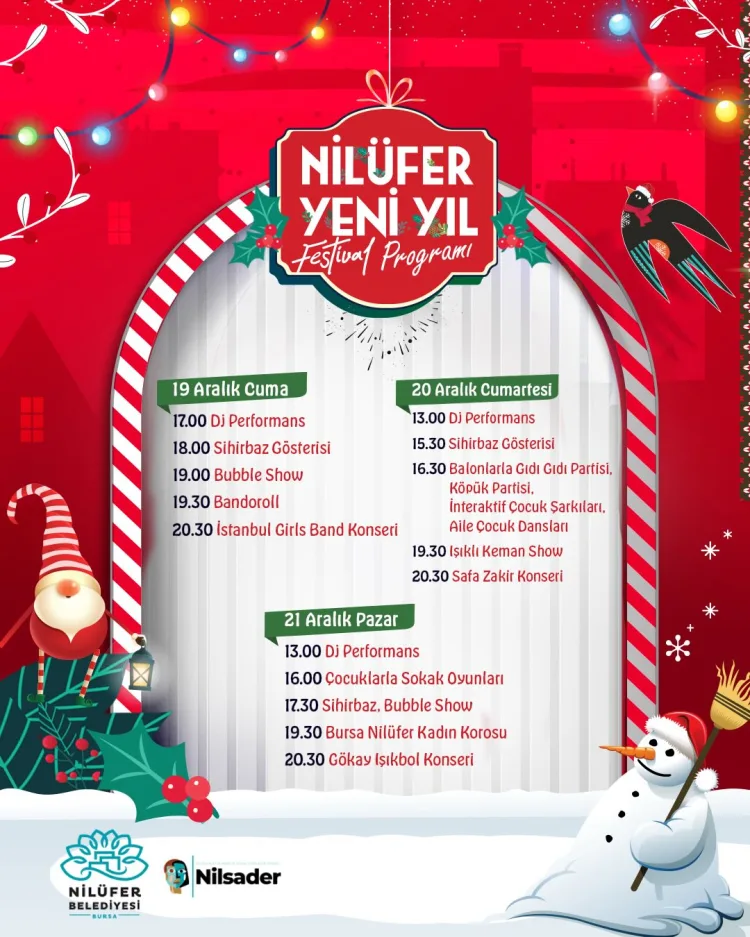 Nilüfer Yeni Yıl Festivali’nde Coşku Doruğa Çıkıyor!