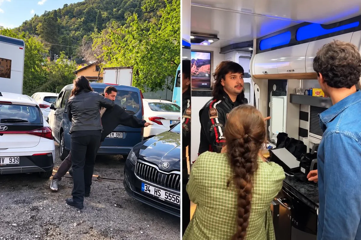 Nurgül Yeşilçay’ın Oğlu Osman Nejat’ın Eğlenceli ‘Ömür Usta’ Seti Baskını