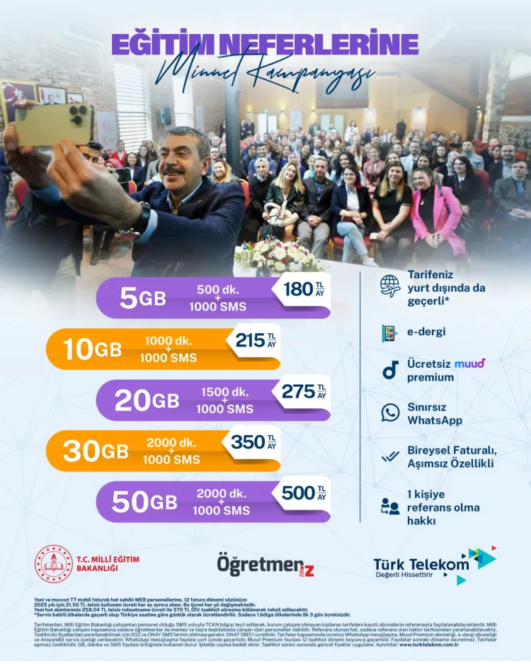 Öğretmenlere Özel İletişim Avantajları Sunuldu!