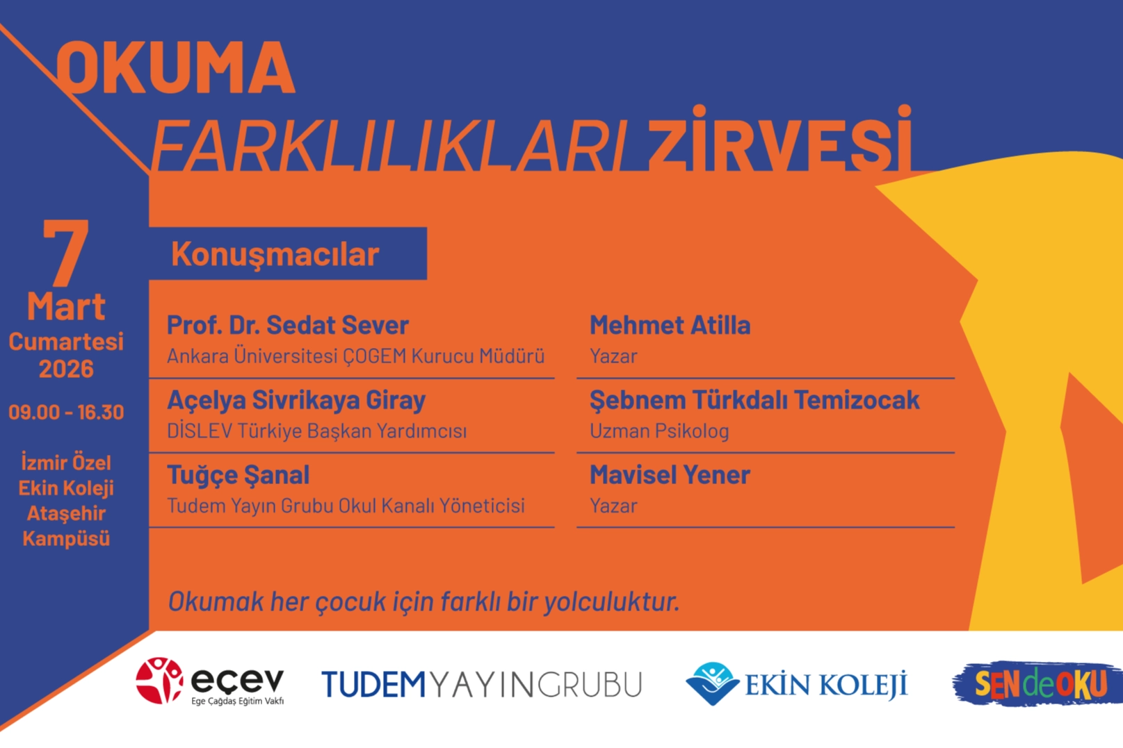 Okuma Farklılıkları Zirvesi 7 Mart’ta İzmir’de!