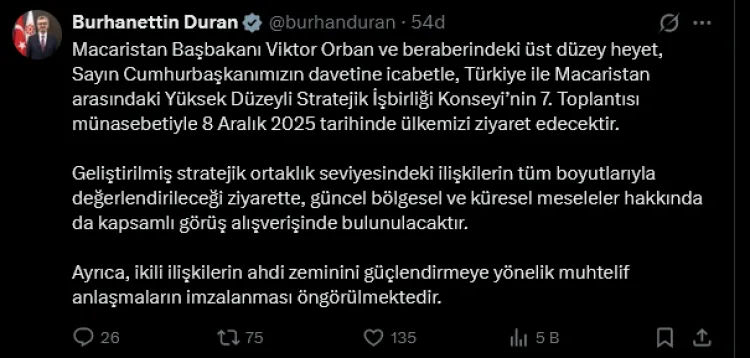 Orban Türkiye’ye Geliyor: Yeni Anlaşmalar Yolda