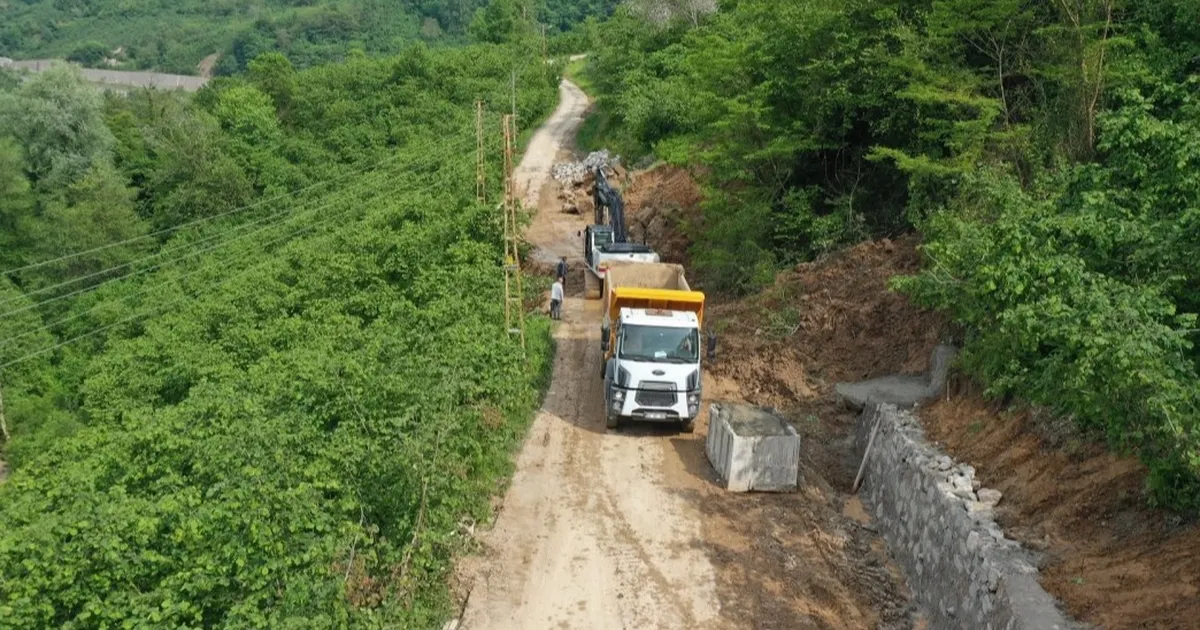 Ordu’da Kovancı Mahallesi’nde Taş Duvar Önlemi