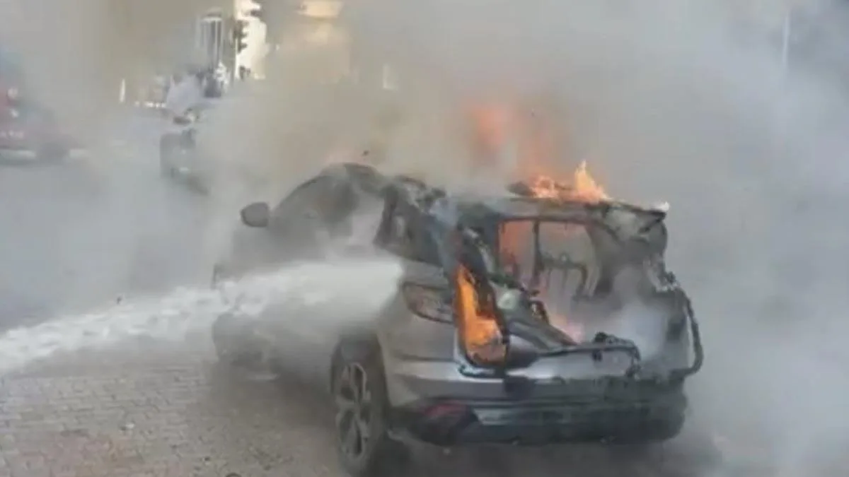 Osmaniye’de Seyir Halindeki Araçta Yangın Çıktı!