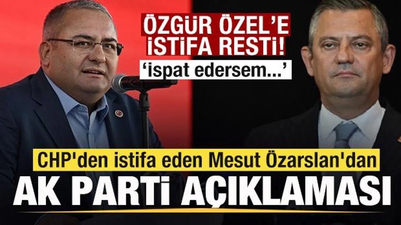 Özarslan’dan Şok İstifa Açıklaması!