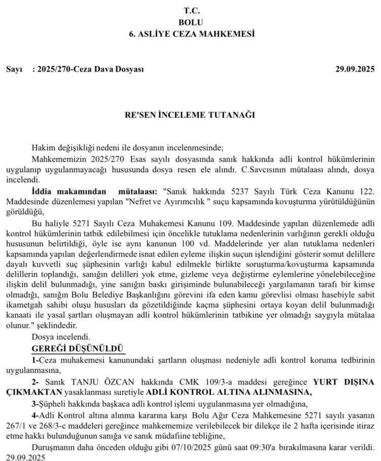Özcan: Yurt Dışı Yasağı Tuhaf, Vicdana Havale!