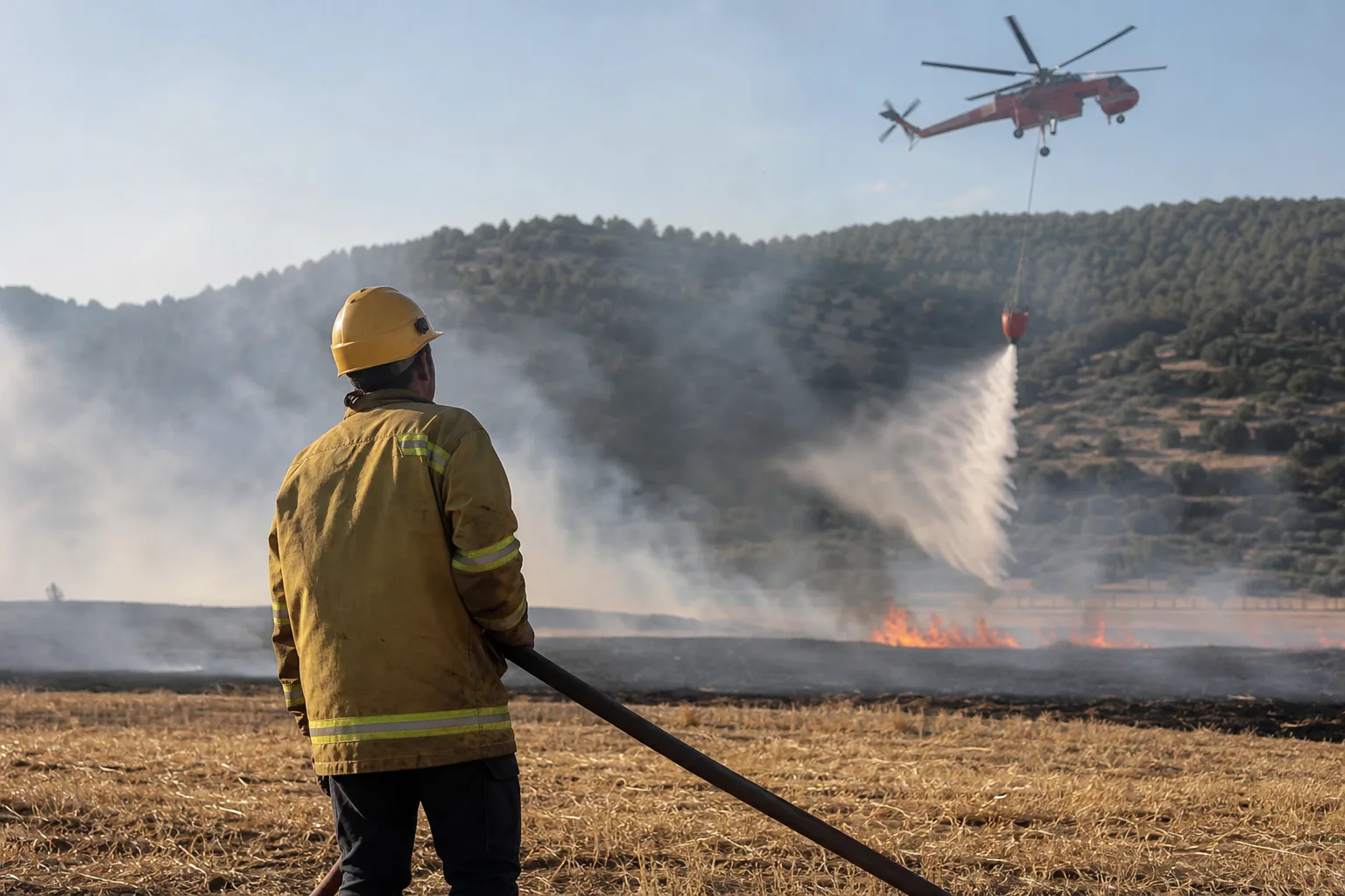 Pamukkale’de Tarım Arazisindeki Yangın Kontrol Altına Alındı