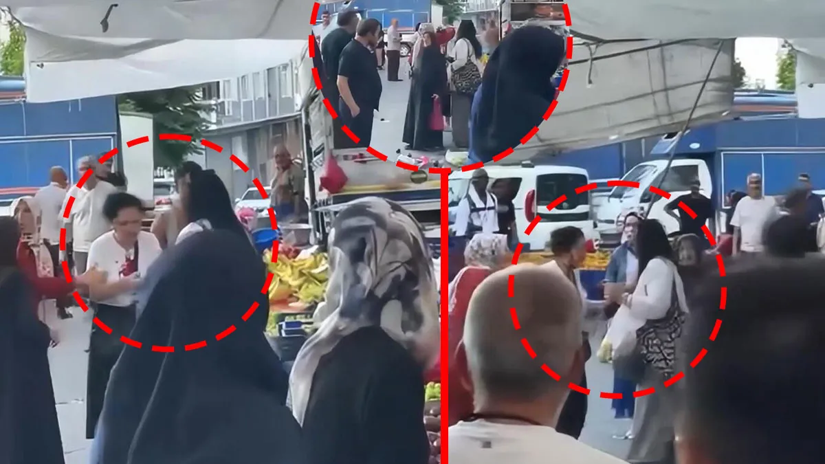 Pazarda Kavga: Kadın Başından Yaralandı!