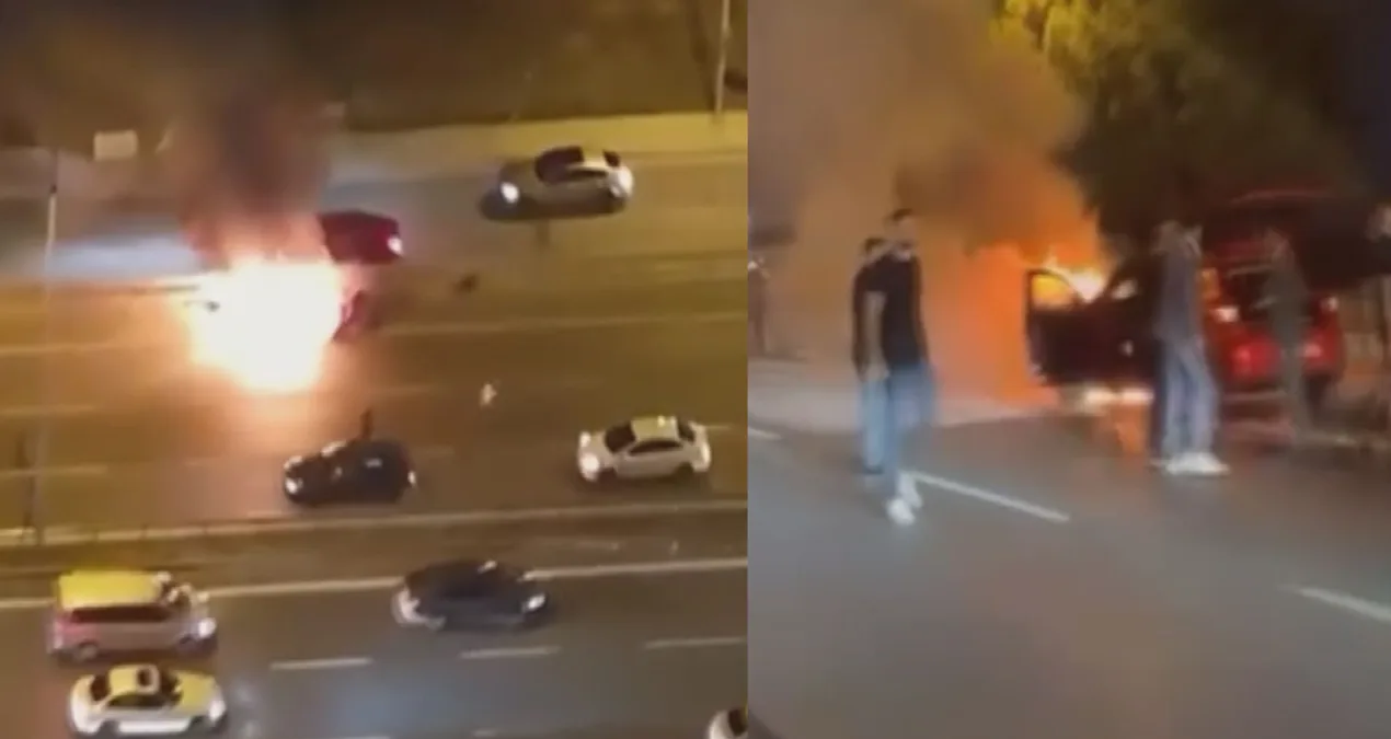 Pendik’te Otomobil Yangını Paniğe Neden Oldu!
