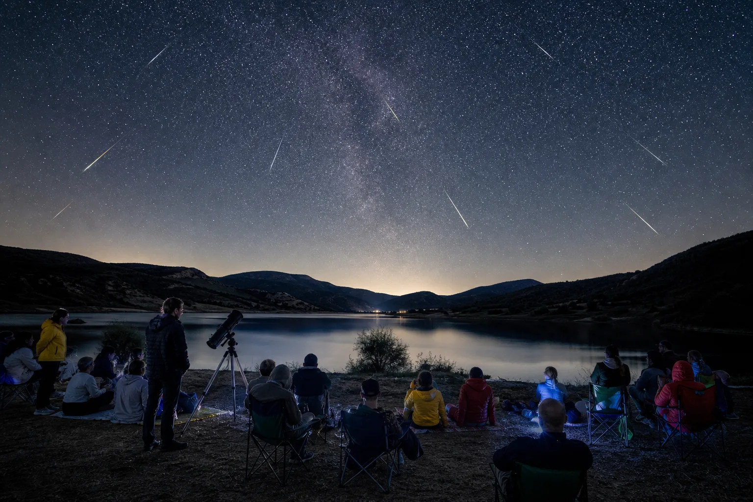 Perseid Meteor Yağmuru Seben’de Gökyüzünü Aydınlattı