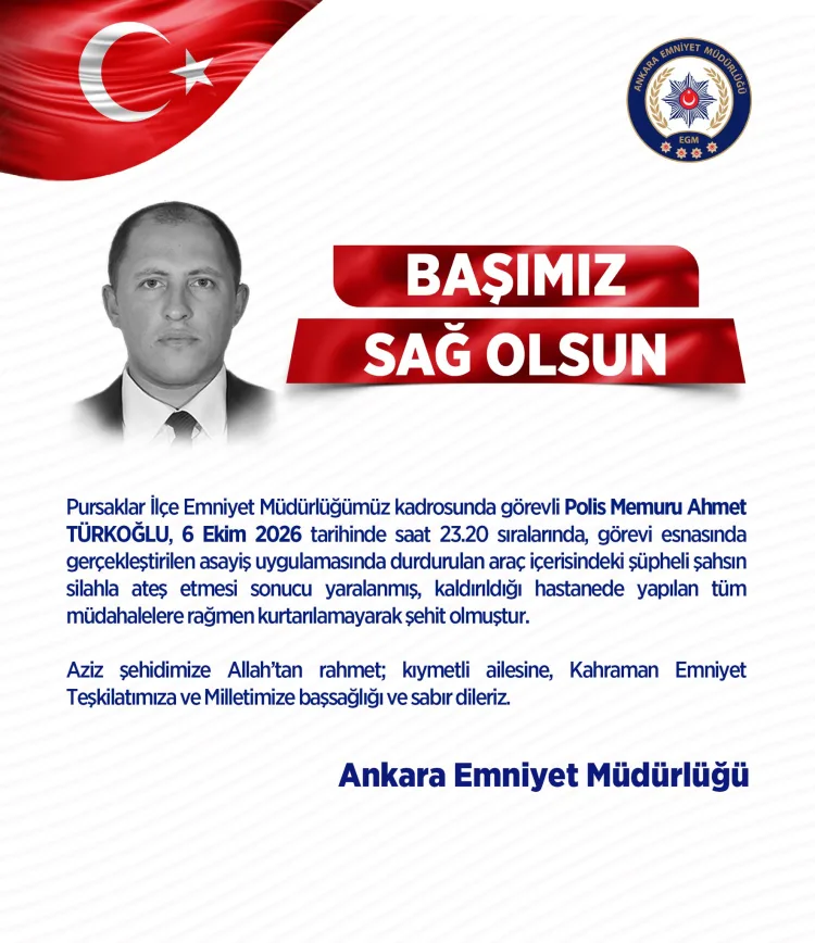 Pursaklar’da Polis Memuru Şehit Oldu!