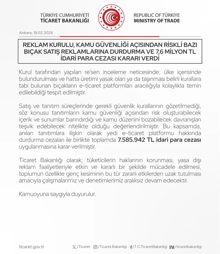 Rekabet Kurulu’ndan Yasa Dışı Bahis ve Bıçak Cezası