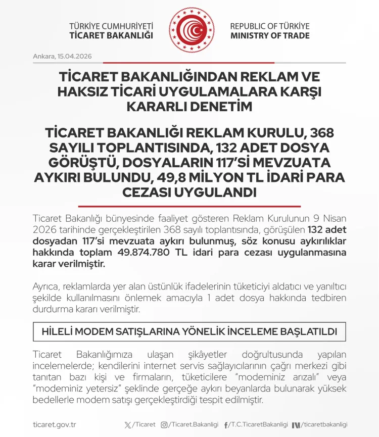 Reklam Kurulu’ndan Hileli Satışlara Sert Ceza!