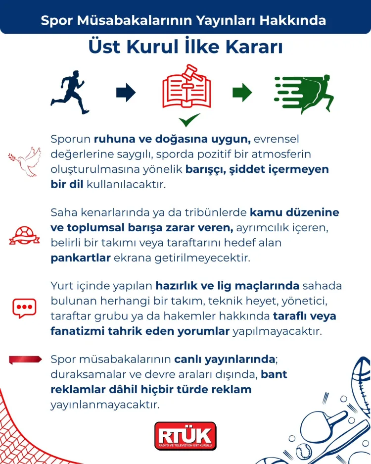RTÜK’ten Spor Yayınlarına Yeni Etik Düzenleme