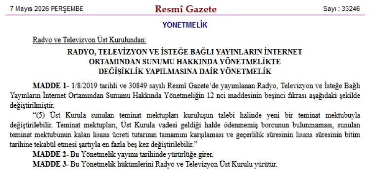 RTÜK’ten Yayın Lisanslarına Yeni Düzenleme!