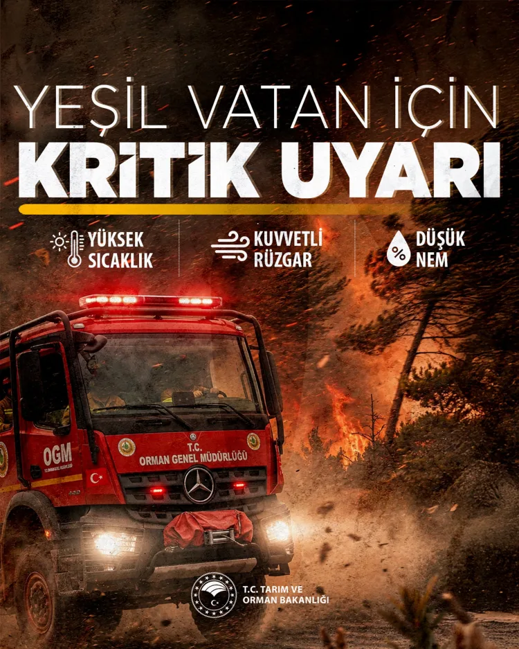 Rüzgâr Tehlikesi: Orman Yangınlarına Dikkat!