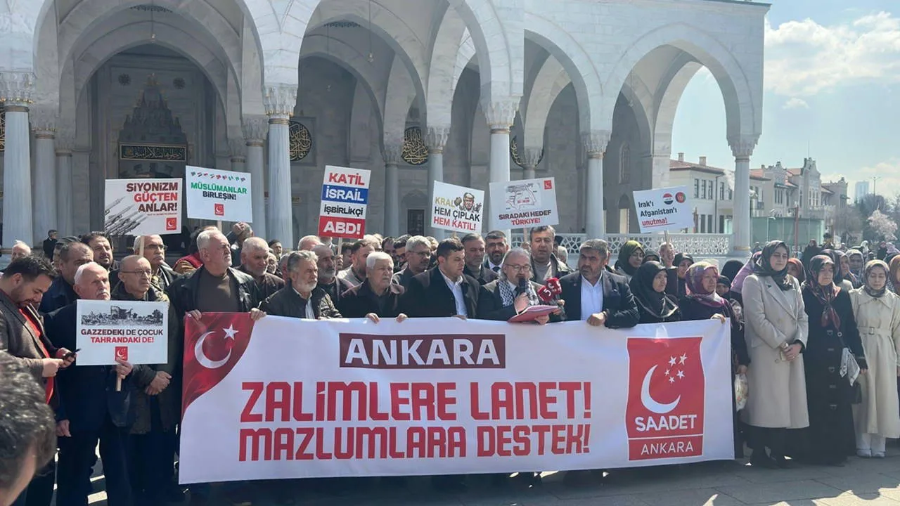 Saadet Partisi’nden Gazze İçin Protesto Eylemi