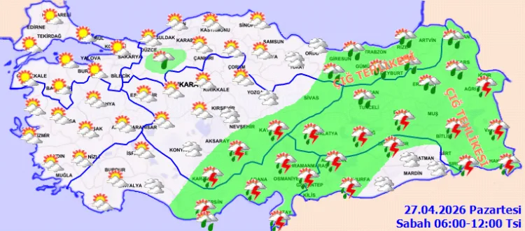 Sağanak Yağış ve Çığ Riski Uyarısı: Hava Durumu