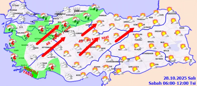 Sağanak Yağış ve Kuvvetli Rüzgar Uyarısı!