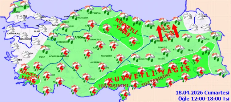 Sağanak Yağışlar ve Toz Taşınımı Uyarısı!