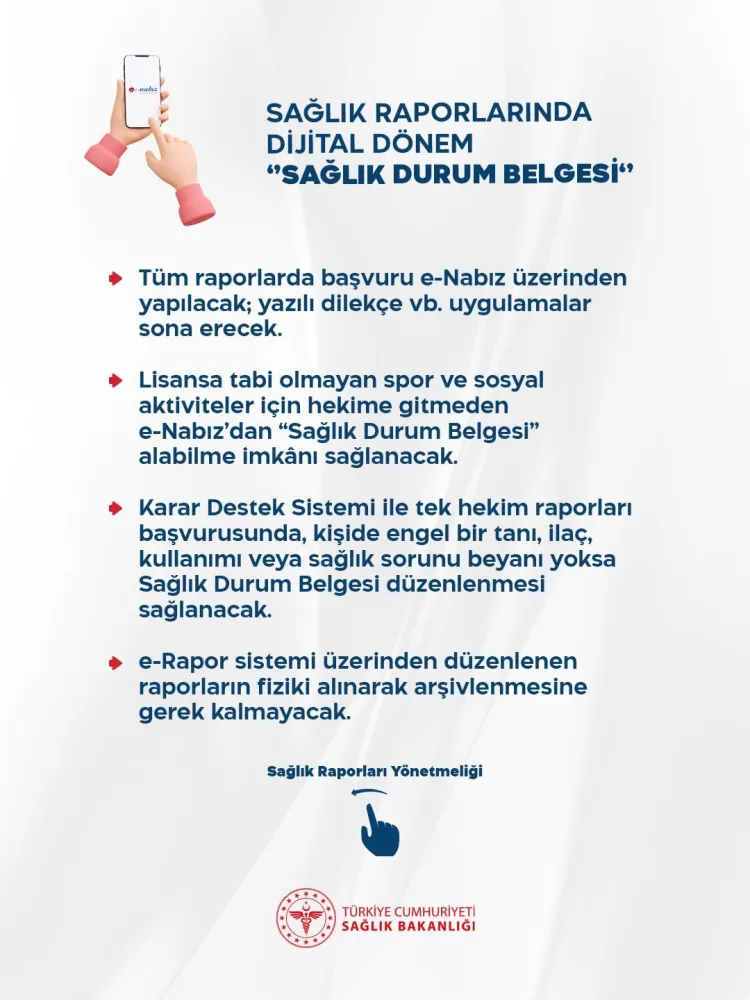 Sağlık Raporlarında Dijital Dönüşüm Başladı!