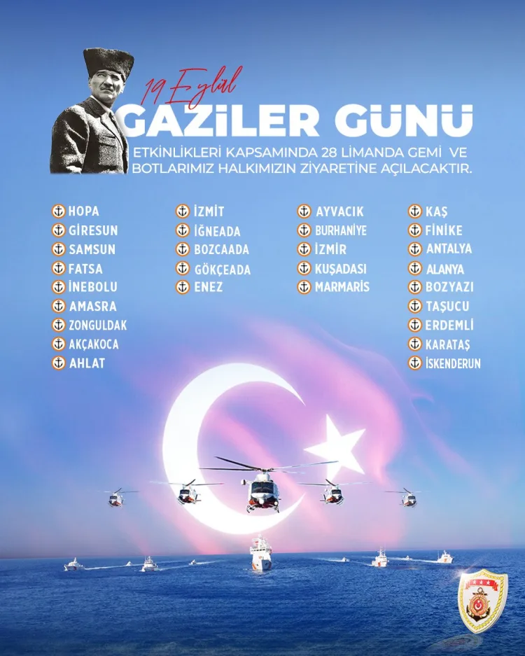 Sahil Güvenlik Gemileri, Gaziler Günü’nde Açık!