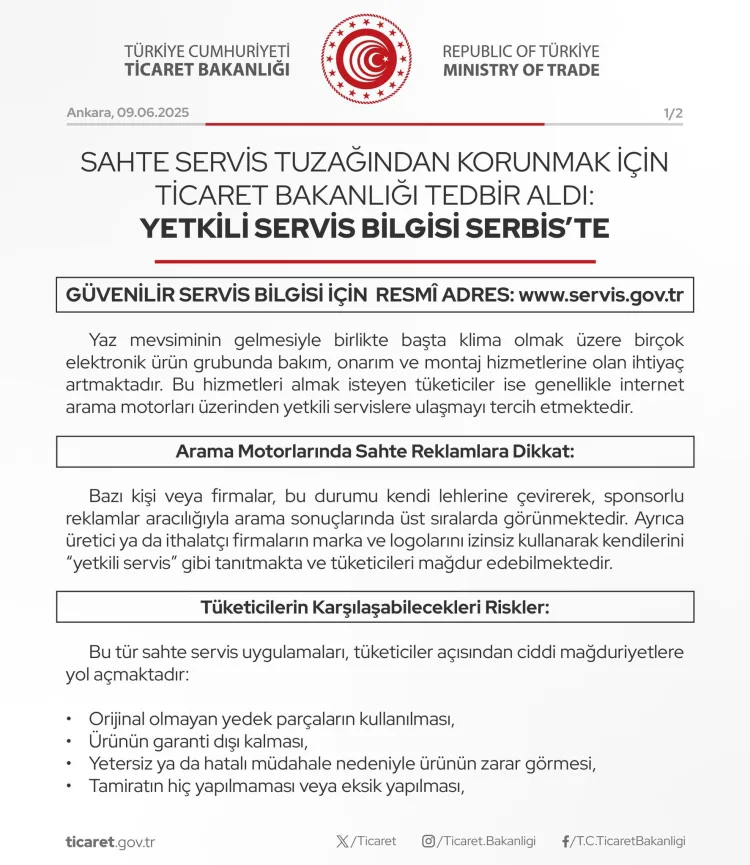 Sahte Servislere Dikkat! Yeni Bilgi Sistemi Geldi