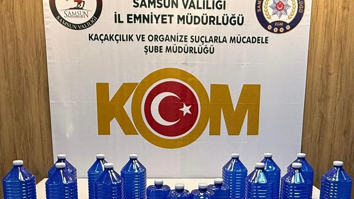 Samsun’da 70 Litre Kaçak Etil Alkol Ele Geçirildi