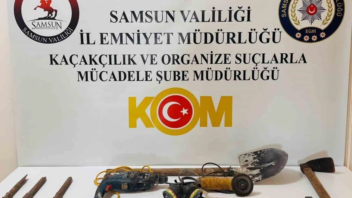 Samsun’da Define Kazısı: 4 Kişi Yakalandı