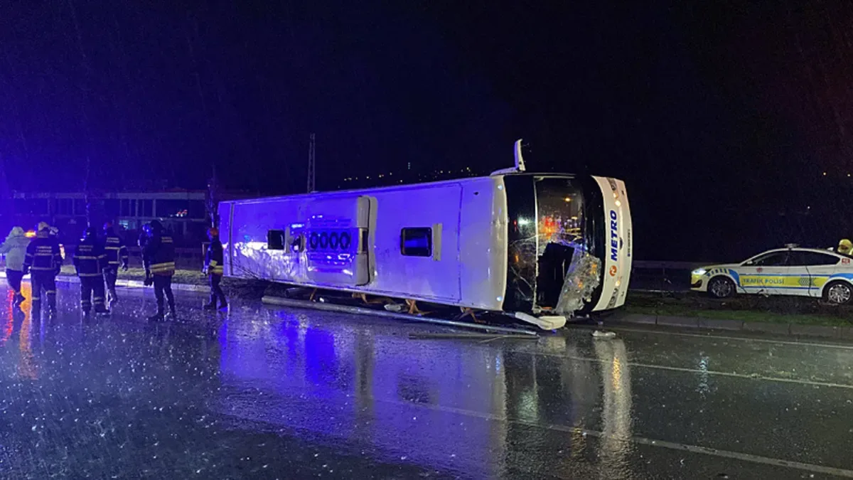 Samsun’da Otobüs Devrildi: 6 Yaralı!