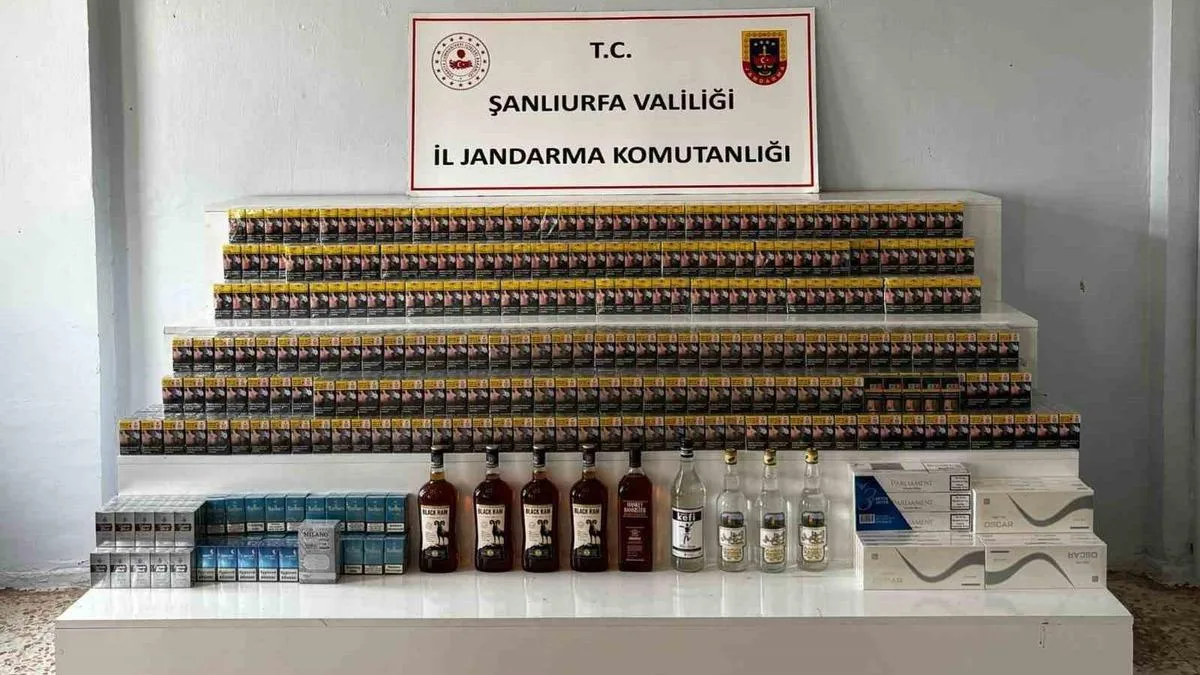 Şanlıurfa’da Kaçak Sigara ve Alkol Operasyonu!
