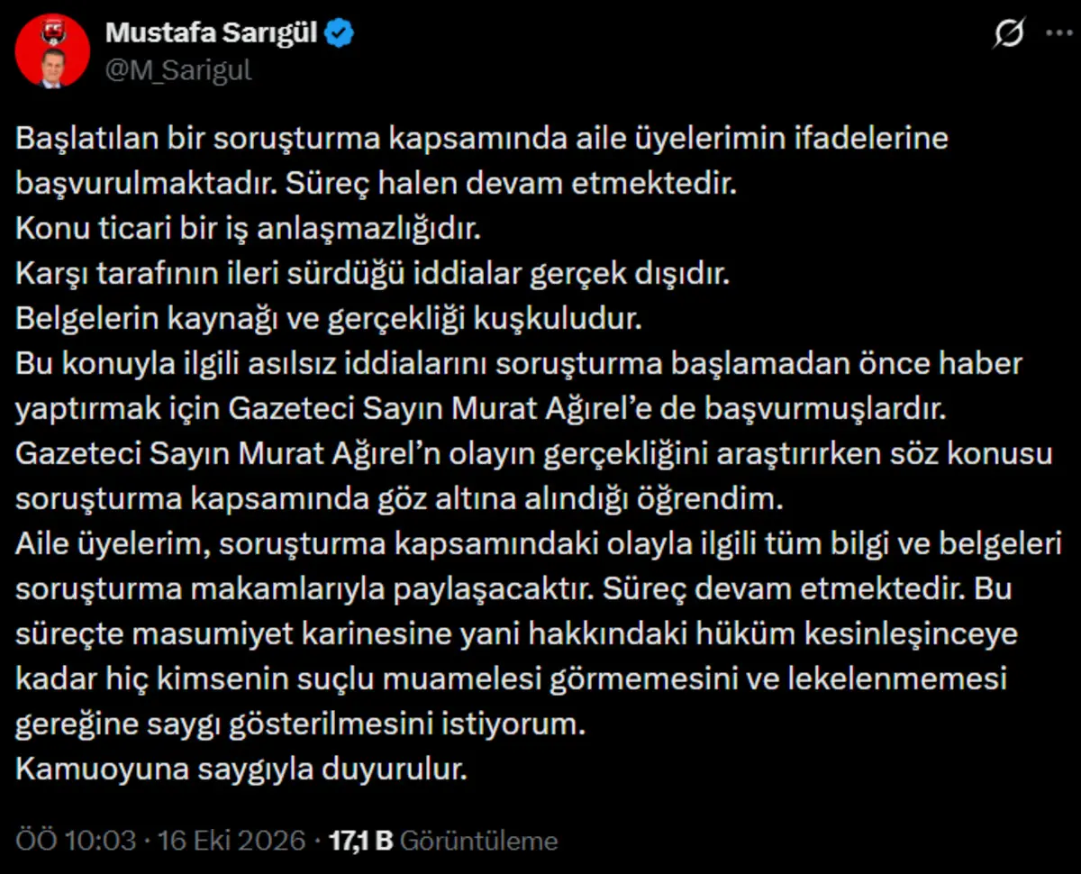 Eski eşi ve iki oğlu için gözaltı kararı verilmişti! Mustafa Sarıgül den ilk açıklama 2
