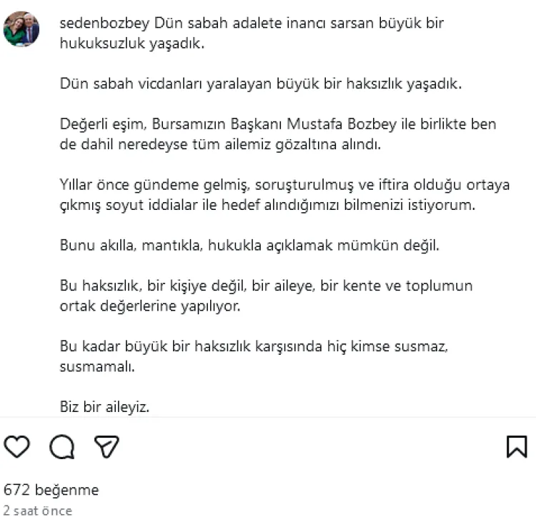 Seden Bozbey: “Adalete inancı sarsan hukuksuzluk!”