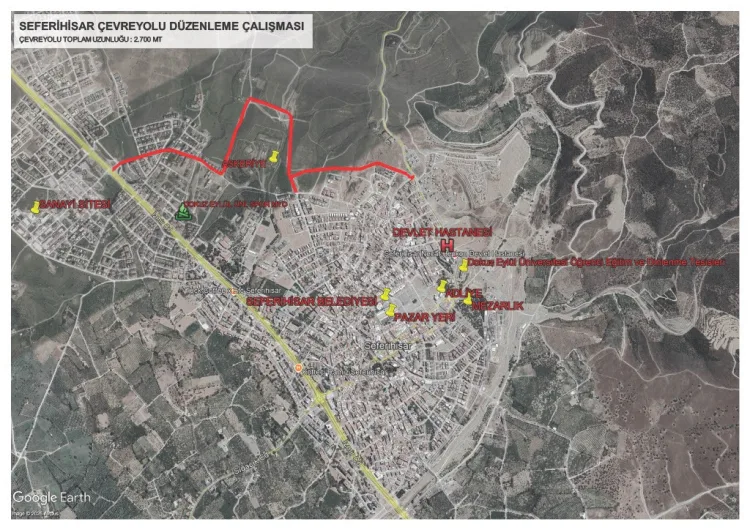 Seferihisar’da Yeni Çevre Yolu Projesinde Sona Gelindi
