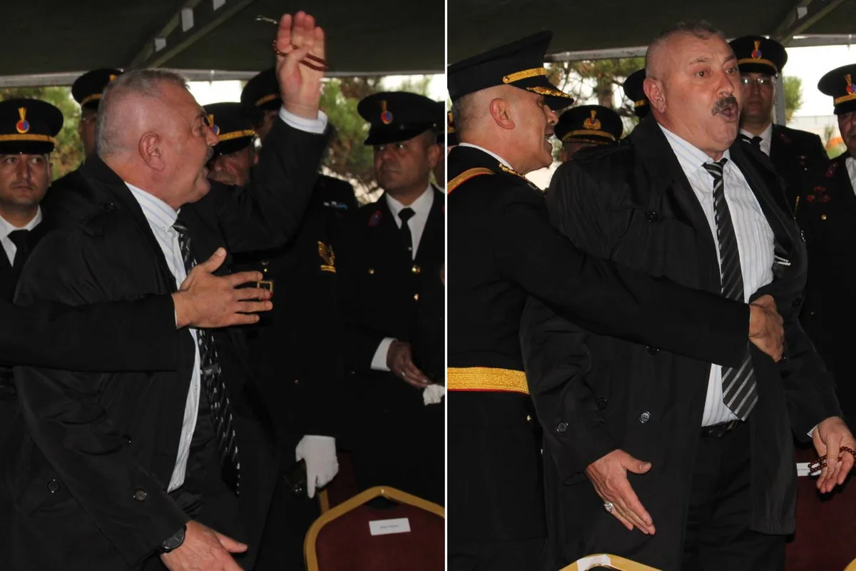Şehit babası 29 Ekim töreninde gerginlik yarattı