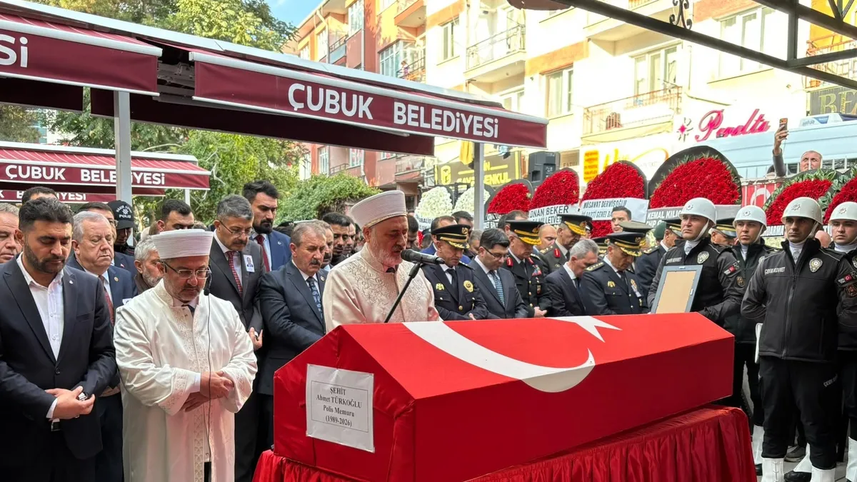 Şehit Polis Memuru Ahmet Türkoğlu, Son Yolculuğuna Uğurlandı