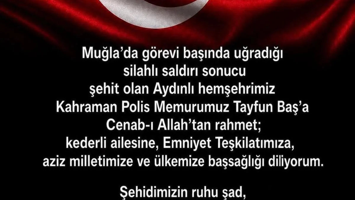 Şehit Polis Tayfun Baş, Aydın’ı yasa boğdu