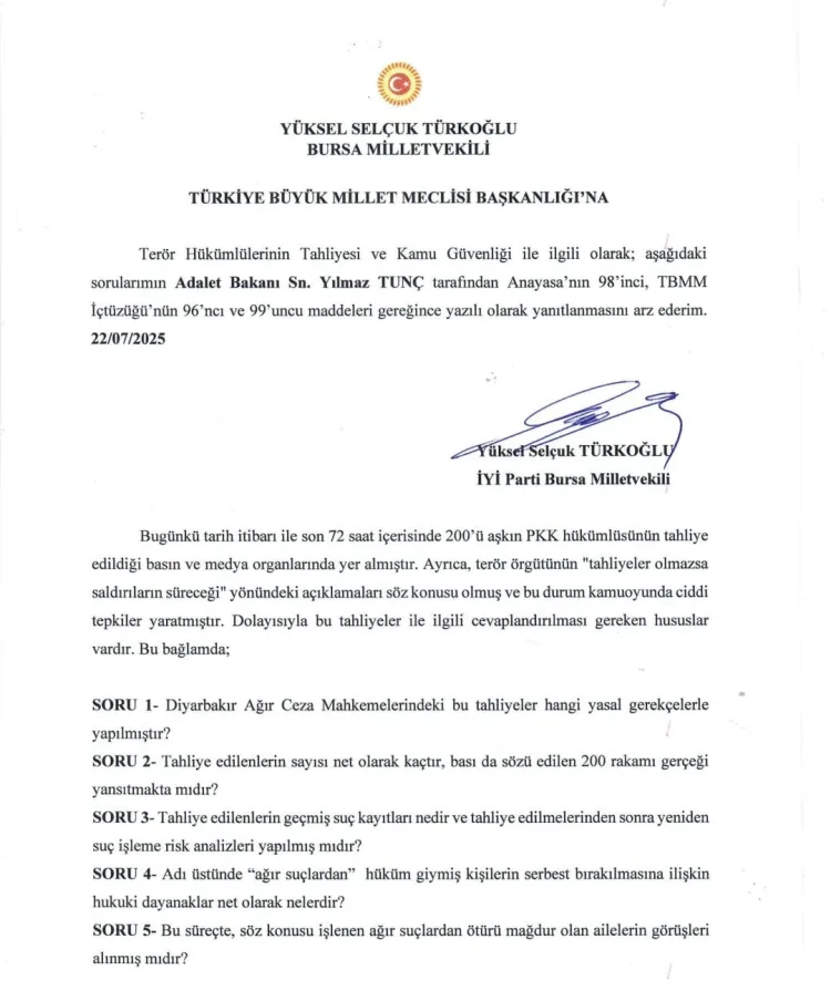 Selçuk Türkoğlu’ndan Terörle Mücadele Eleştirisi