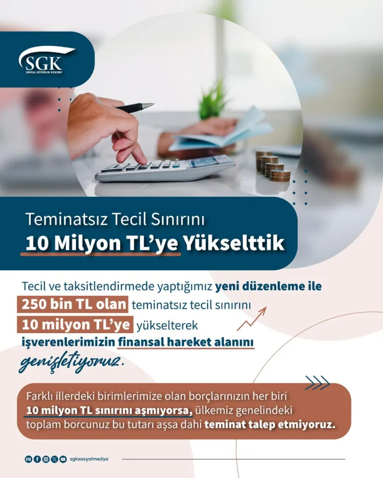 SGK’dan İşverenlere Büyük Kolaylık: 10 Milyon Lira!