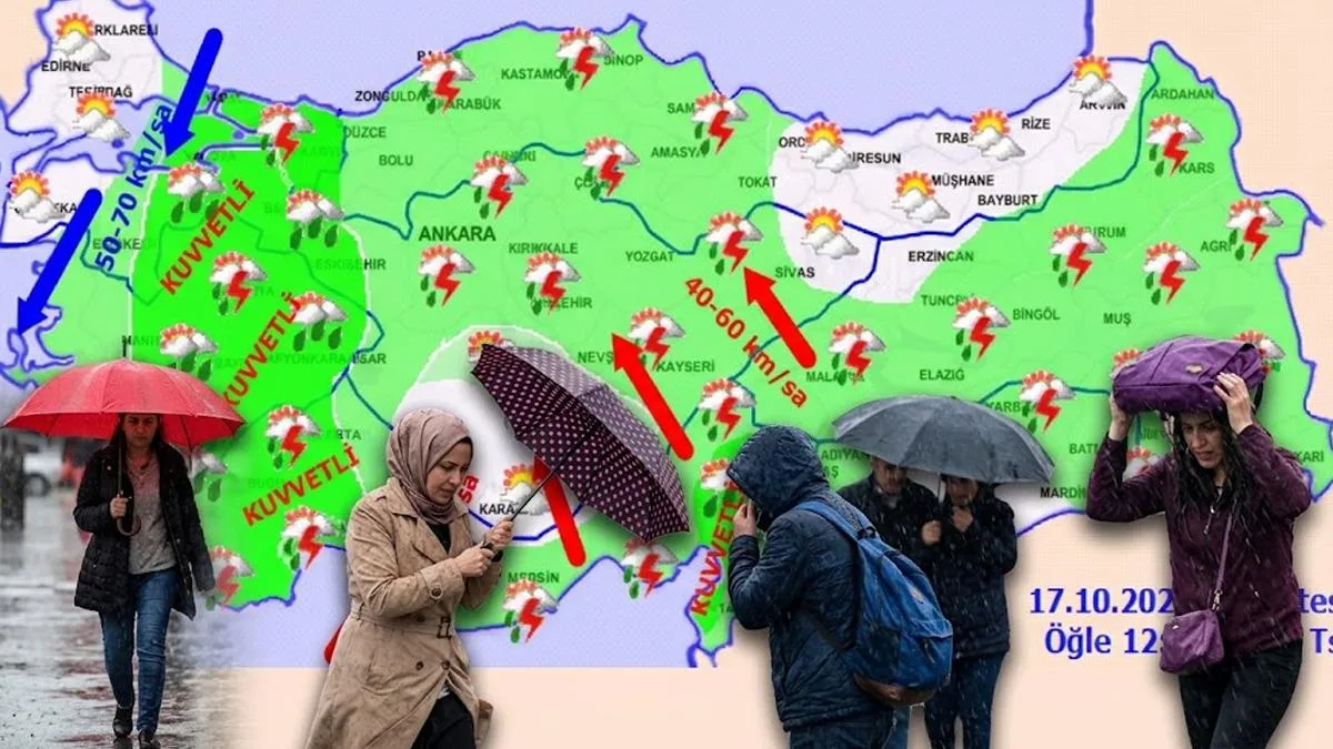 Şiddetli Yağış ve Fırtına Uyarısı! 44 İl Alarmda