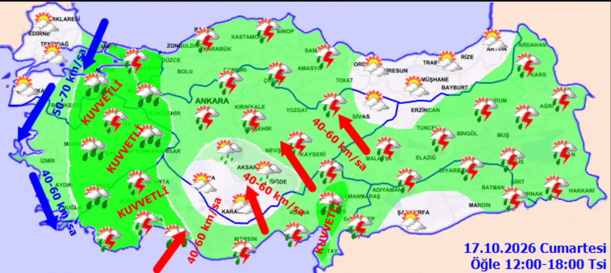 Meteoroloji den 5 ile turuncu, 39 ile sarı kodlu uyarı! Aralarında İstanbul da var 2